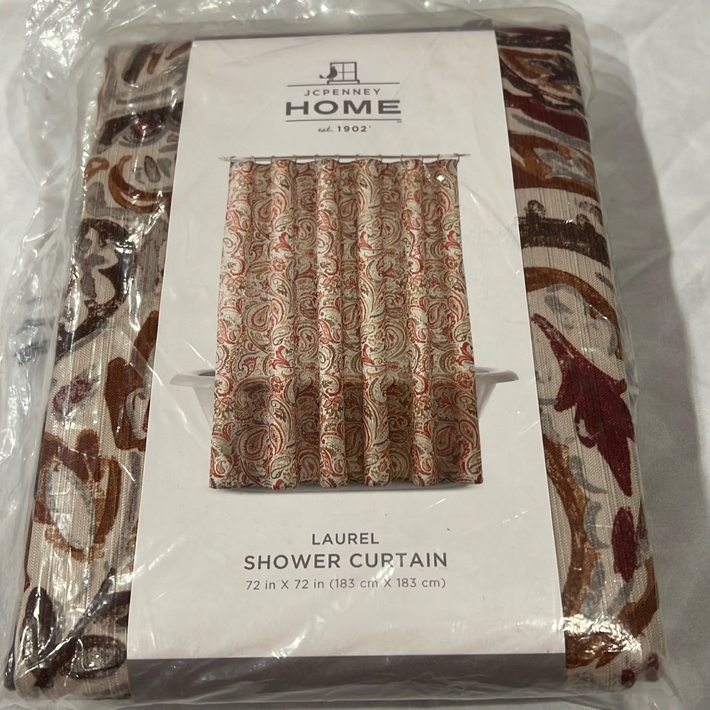 JCPenney Home Paisley Laurel Shower Curtain 72x72